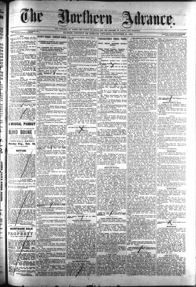 Northern Advance, 15 Oct 1891