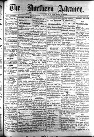 Northern Advance, 22 Oct 1891