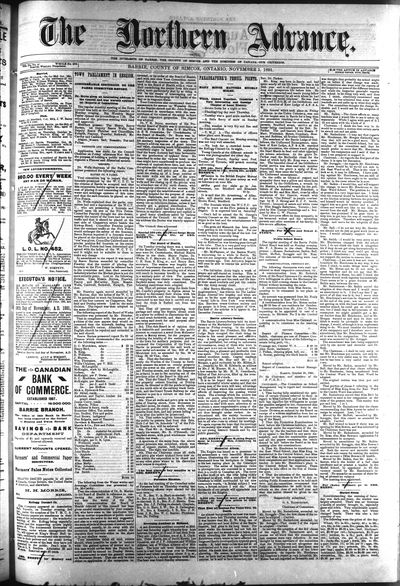 Northern Advance, 5 Nov 1891