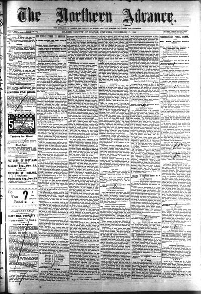 Northern Advance, 17 Dec 1891