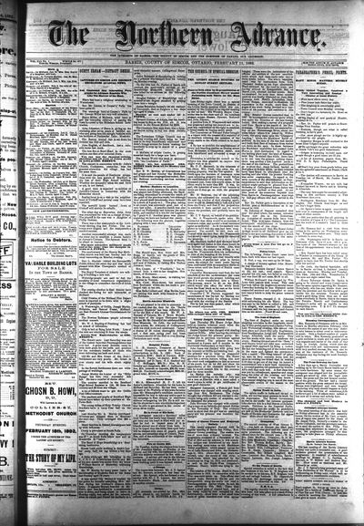 Northern Advance, 11 Feb 1892