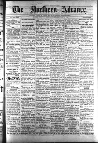 Northern Advance, 25 Feb 1892