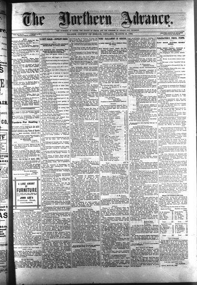 Northern Advance, 10 Mar 1892