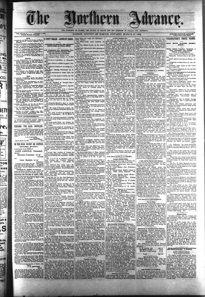 Northern Advance, 17 Mar 1892