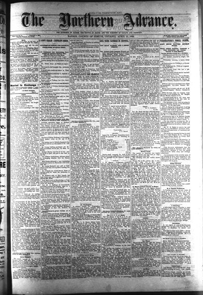 Northern Advance, 21 Apr 1892