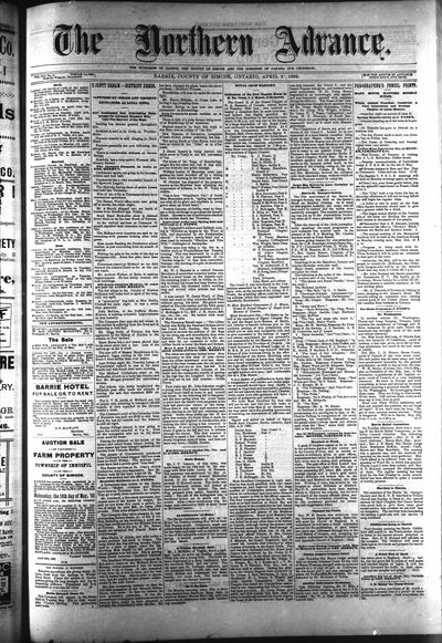 Northern Advance, 28 Apr 1892