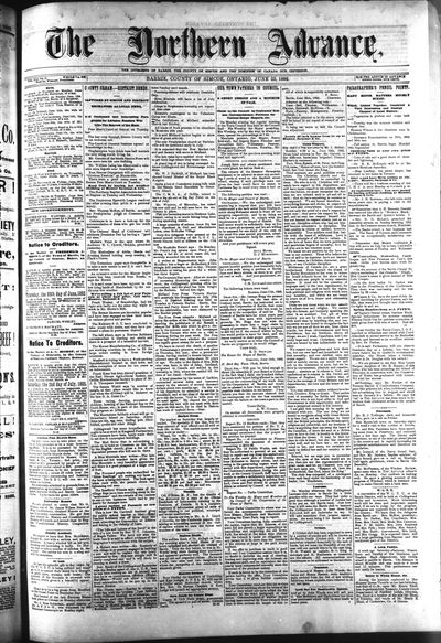 Northern Advance, 23 Jun 1892