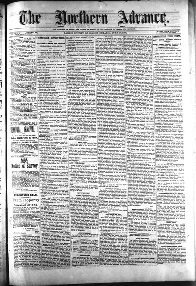 Northern Advance, 30 Jun 1892