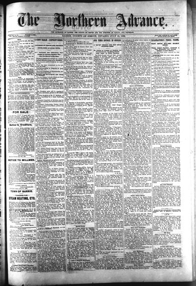 Northern Advance, 21 Jul 1892