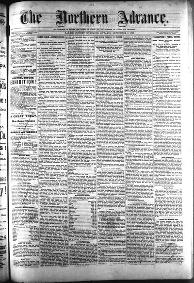 Northern Advance, 8 Sep 1892