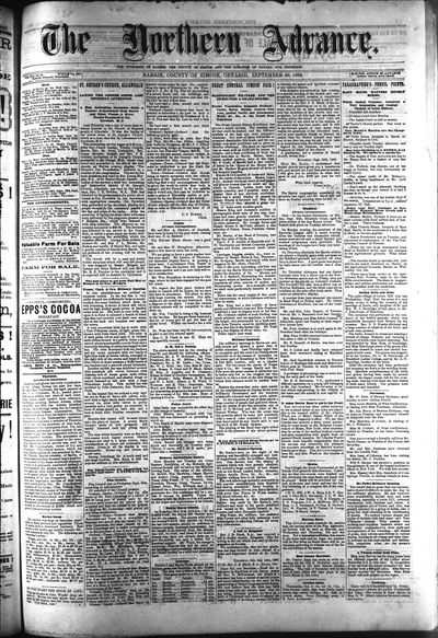 Northern Advance, 29 Sep 1892