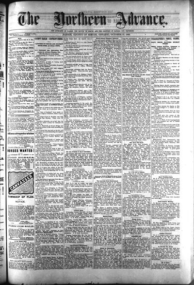 Northern Advance, 13 Oct 1892