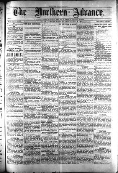 Northern Advance, 20 Oct 1892