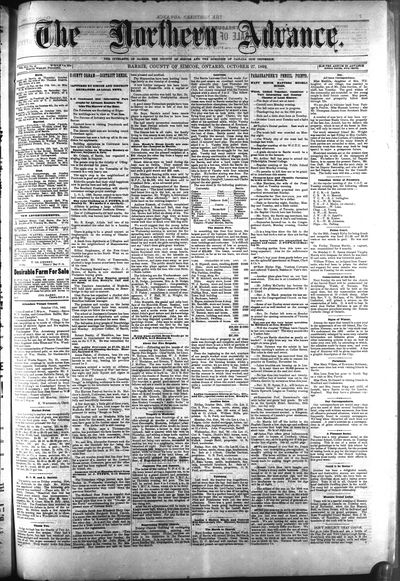 Northern Advance, 27 Oct 1892