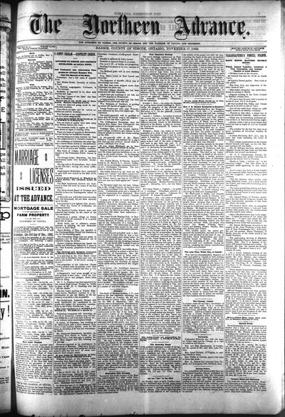 Northern Advance, 17 Nov 1892