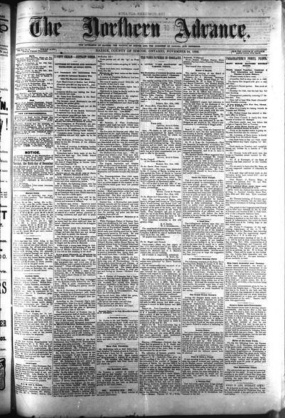 Northern Advance, 24 Nov 1892