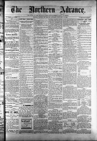 Northern Advance, 26 Jan 1893