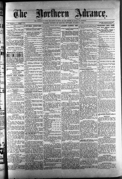 Northern Advance, 9 Mar 1893