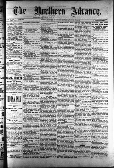 Northern Advance, 23 Mar 1893