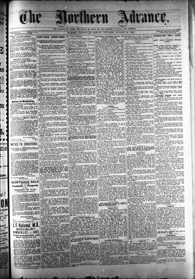 Northern Advance, 24 Aug 1893