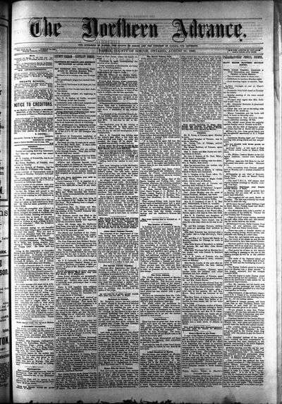 Northern Advance, 31 Aug 1893