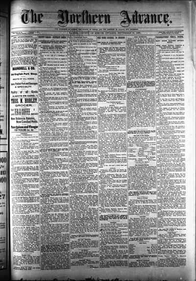 Northern Advance, 21 Sep 1893