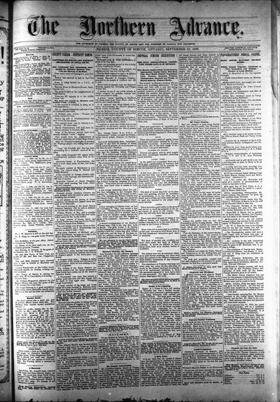 Northern Advance, 28 Sep 1893