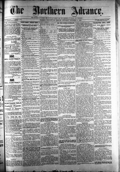 Northern Advance, 5 Oct 1893