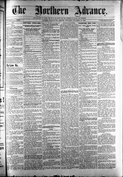 Northern Advance, 12 Oct 1893