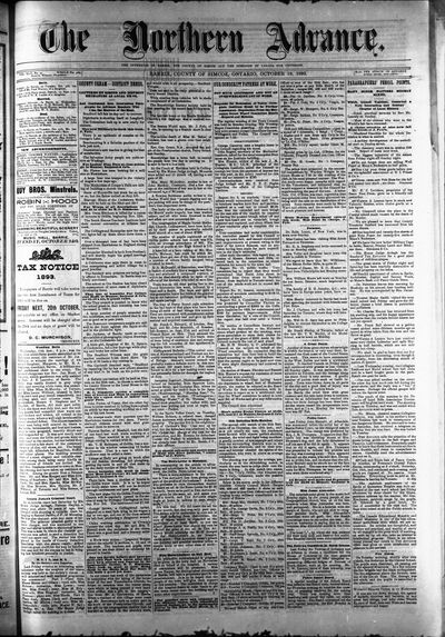 Northern Advance, 19 Oct 1893