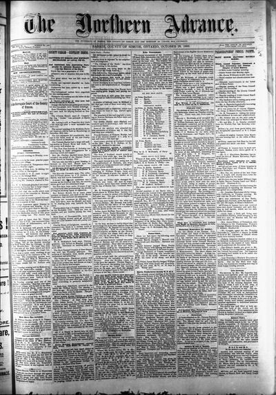 Northern Advance, 26 Oct 1893