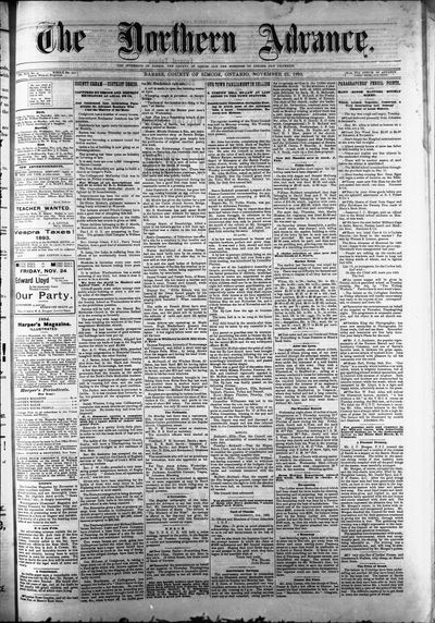 Northern Advance, 23 Nov 1893