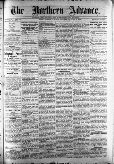 Northern Advance, 30 Nov 1893