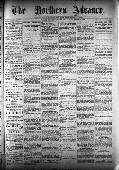 Northern Advance, 28 Dec 1893