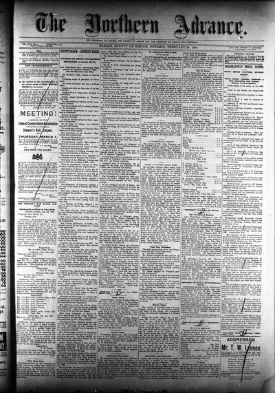 Northern Advance, 28 Feb 1895