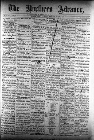 Northern Advance, 14 Mar 1895