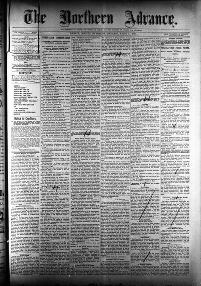 Northern Advance, 11 Apr 1895