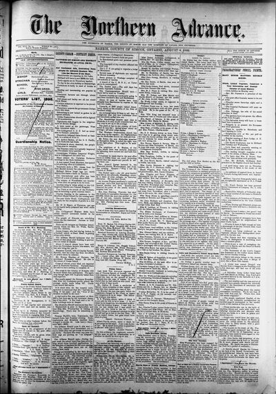 Northern Advance, 8 Aug 1895