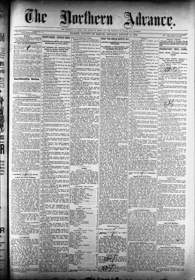 Northern Advance, 15 Aug 1895