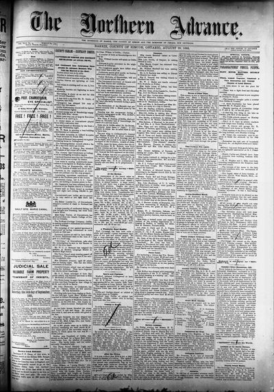 Northern Advance, 29 Aug 1895