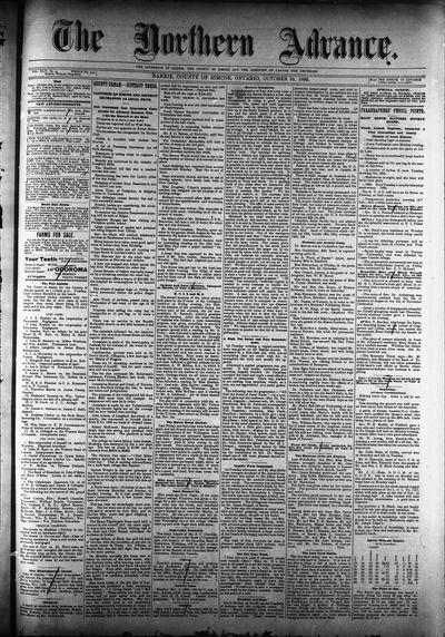 Northern Advance, 31 Oct 1895