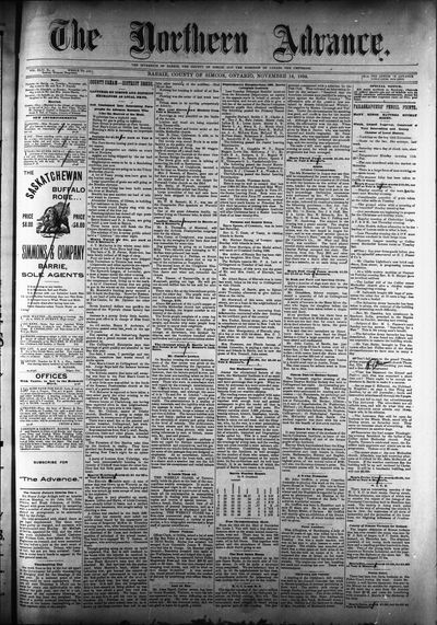 Northern Advance, 14 Nov 1895