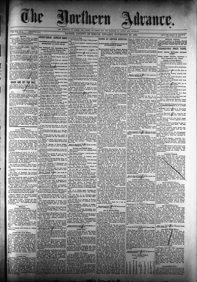 Northern Advance, 28 Nov 1895