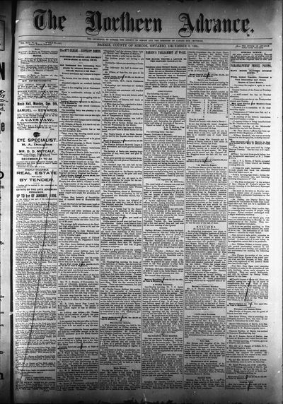 Northern Advance, 5 Dec 1895