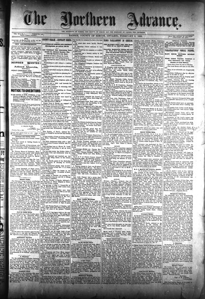 Northern Advance, 6 Feb 1896