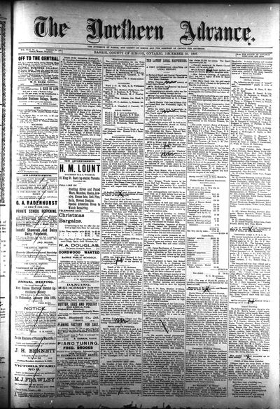 Northern Advance, 30 Dec 1897