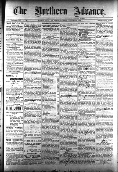 Northern Advance, 20 Jan 1898