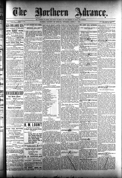 Northern Advance, 7 Apr 1898