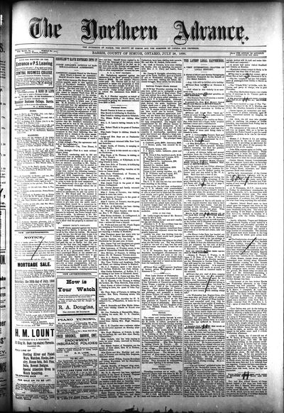 Northern Advance, 28 Jul 1898