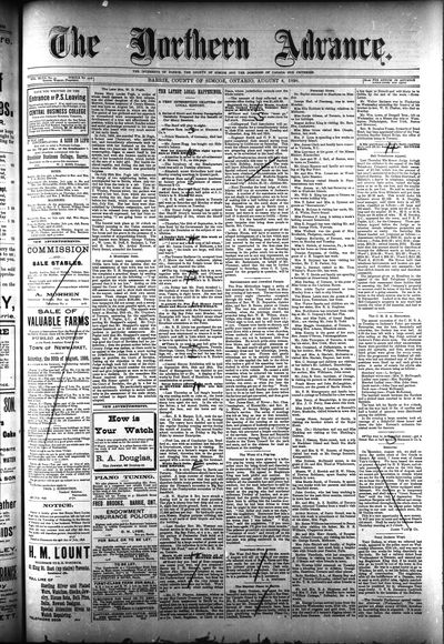 Northern Advance, 4 Aug 1898